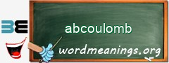 WordMeaning blackboard for abcoulomb